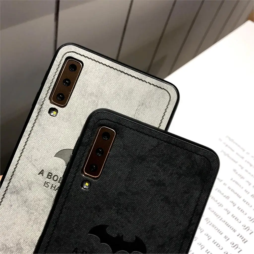 Ткань Винтаж Летучая мышь чехол для Samsung Galaxy A7 2018 A6 плюс M20 M10 S10 S10E S9 S8 S7 Edge Note 9 8 кожа
