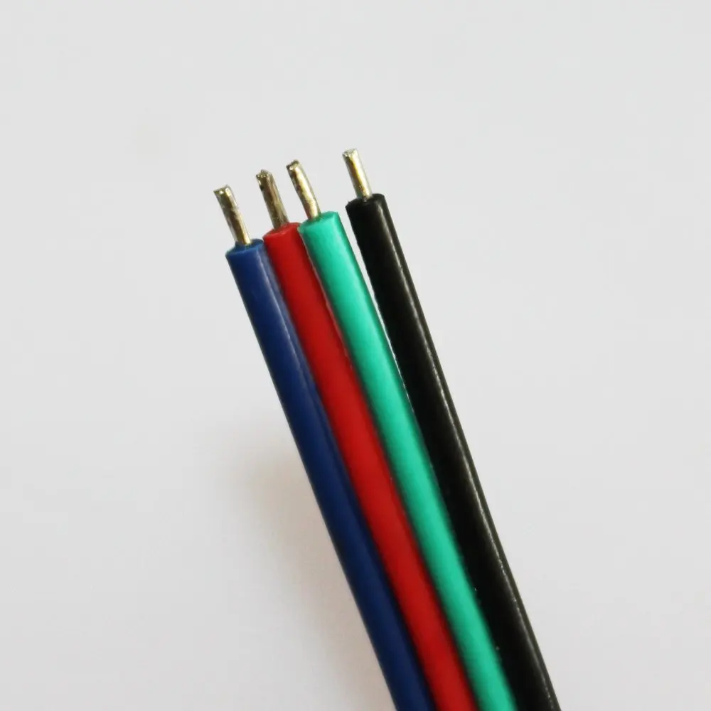 10pcs/lot 10cm RGB 4pin female connect wires for led strip 4 pin cable LED Controller | Освещение