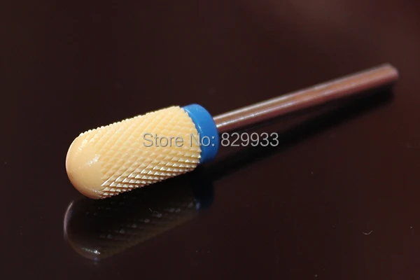 Фрезы для ногтей 1 шт. желтые керамические фрезы маникюра и педикюра