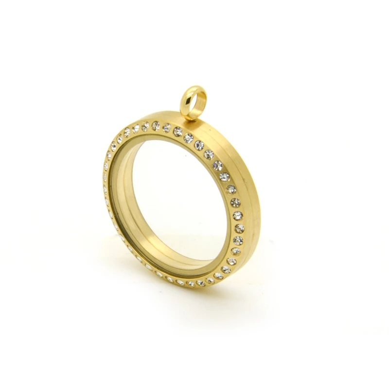 Подвеска из нержавеющей стали под золото 20/25/30 мм|locket pendant|magnetic glassglass lockets |