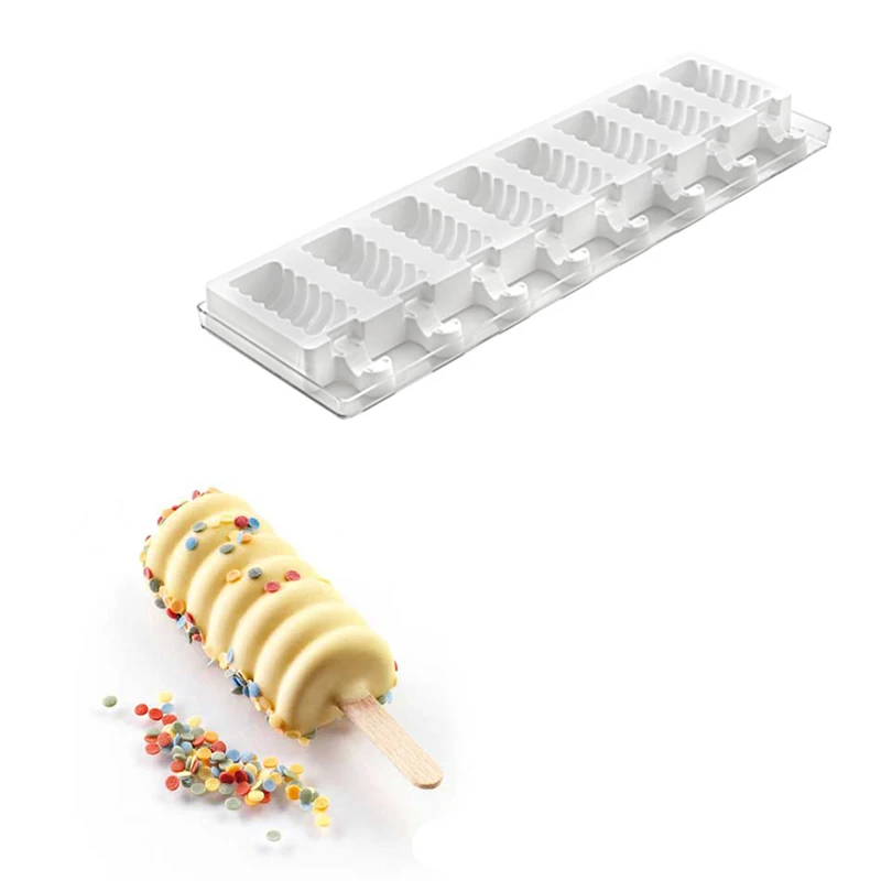 Силиконовая форма для мороженого 8 ячеек приготовления фруктового сока детская