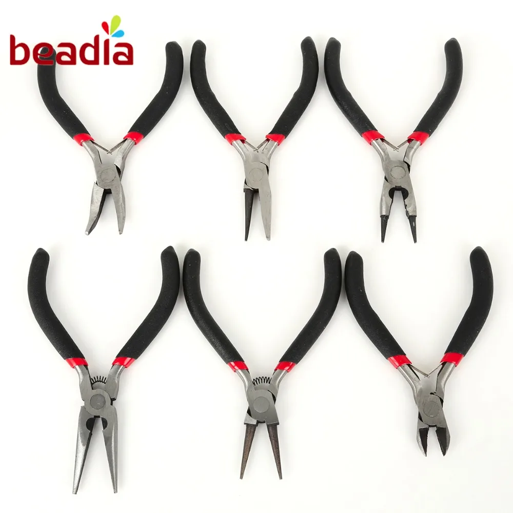 6pcs Electrical Mini Black Nipper Pliers Beading Wire Cable Hand Cutter Cutting 11/12/13cm Jewelry Tools Set Accessories Making | Украшения