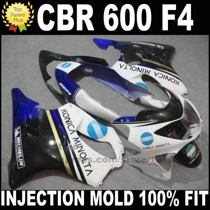 Комплекты для литья под давлением HONDA CBR 600 F4 Обтекатели 1999 2000 CBR600 99 00 сине белый