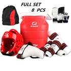 Защита таэквондо wtf, 8 шт., защита груди, шлем для каратэ, Взрослые Дети тхэквондо
