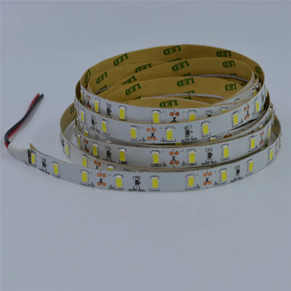10 мм шириной на печатной плате DC12V Светодиодные ленты SMD5630 60 Светодиодный/m 300