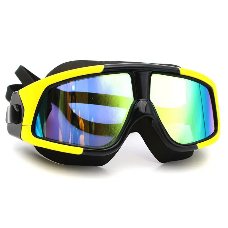 Unisex Silicone Frame Large Swim Glasses Swimming Goggles Anti-Fog UV Protect Men Women Waterproof with Case | Спорт и развлечения