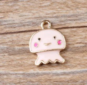 50pcs Enamel Jellyfish Charms 12*15MM Handmade personality earring bracelet necklace Jewelry Making DIY accessories | Украшения и