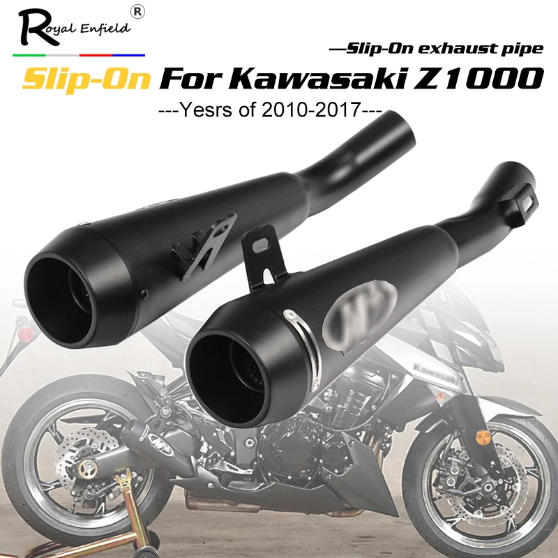 Moto rcycle выхлопных газов для Абед для Kawasaki ninja1000 z1000 2010- слипоны с двумя боковыми exhuats Средний Глушитель выхлопная труба escape moto