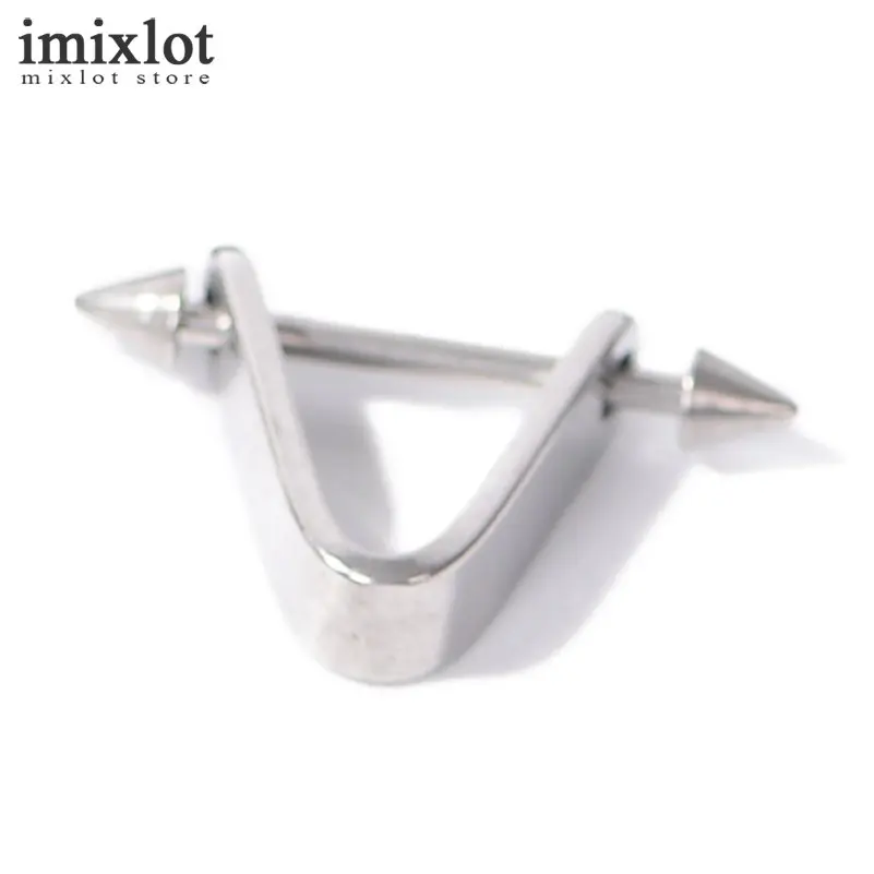 Imixlot готический панк серьги стержня для Для женщин мужчин черный серебристый