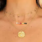 Женская Геометрическая подвеска, разноцветная Радужная позолоченная багета с фианитами, Подарочный чокер, 2022