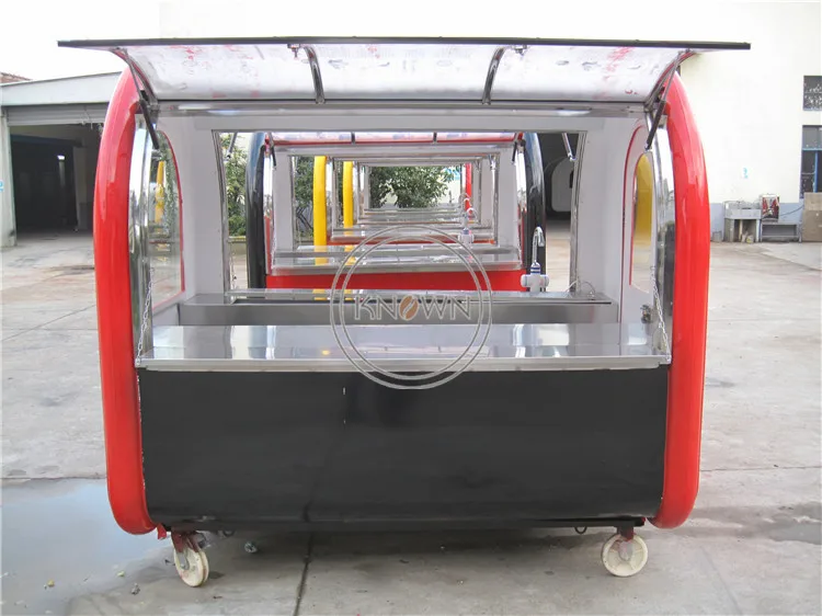 4 Wheels Mobile Ice Cream Food Cart 2m long Street Fast Vending Trailer Hot Dog Coffee Snack Truck | Бытовая техника