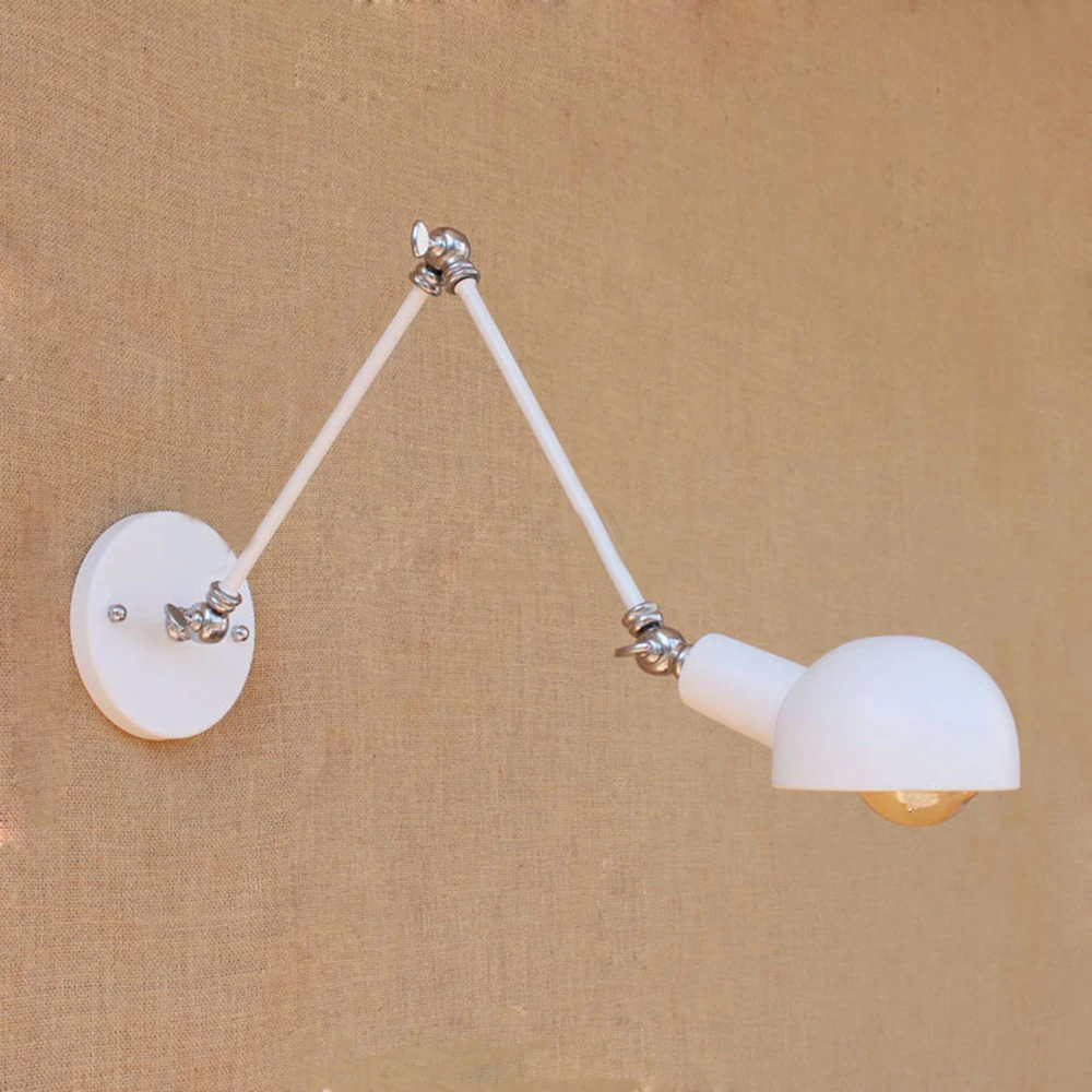 Modern Sconce wall light led lighting fixtures with flexible arm vintage surface mounted lamp bedroom black copper 110/220v | Лампы и