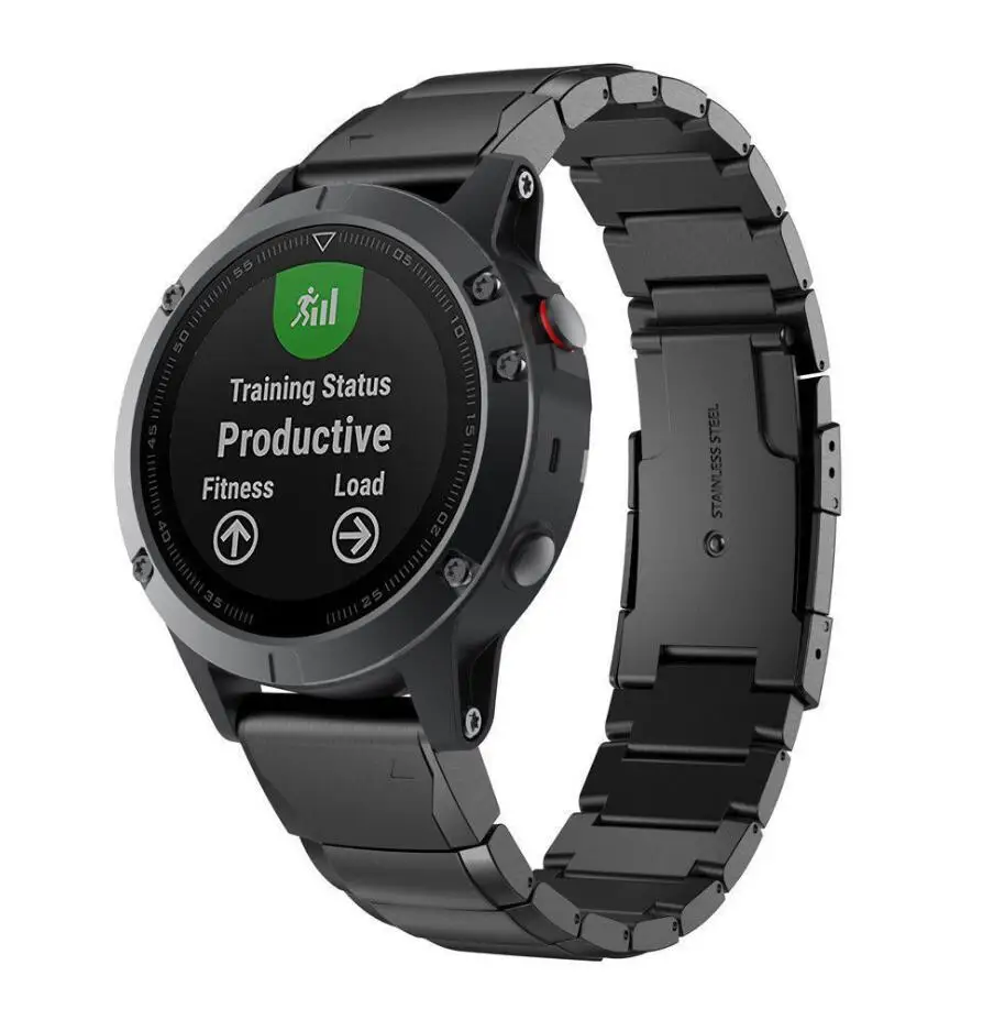 Ремешок из нержавеющей стали для Garmin Fenix 5 Plus Band 22 мм ширина интегрированный