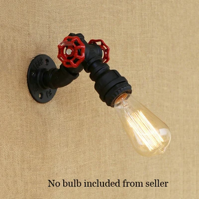 Black no bulb Винтажный светильник E27 Edison, настенный светильник для помещений, промышленный светильник lofe, паровой панк, прикроватный светильник для лестницы, коридора, кафе, настенный светильник scoce bra - Цвет абажура: Black no bulb