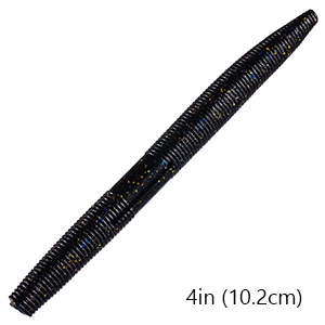 Black 4in Bassdash Senko Worms 4 ''5'' мягкая палочка приманка для ловли окуня 20 шт - Цвет: Black 4in