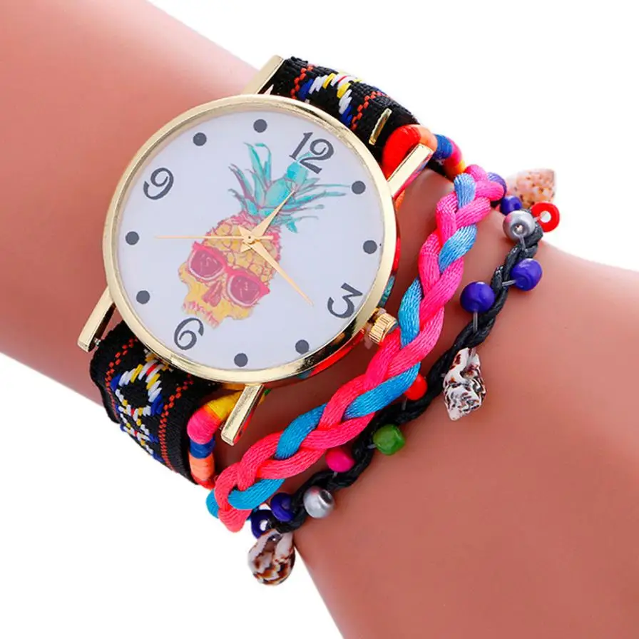 Винтажные женские кварцевые часы ручной работы трикотажные Dreamcatcher дружбы Relojes с
