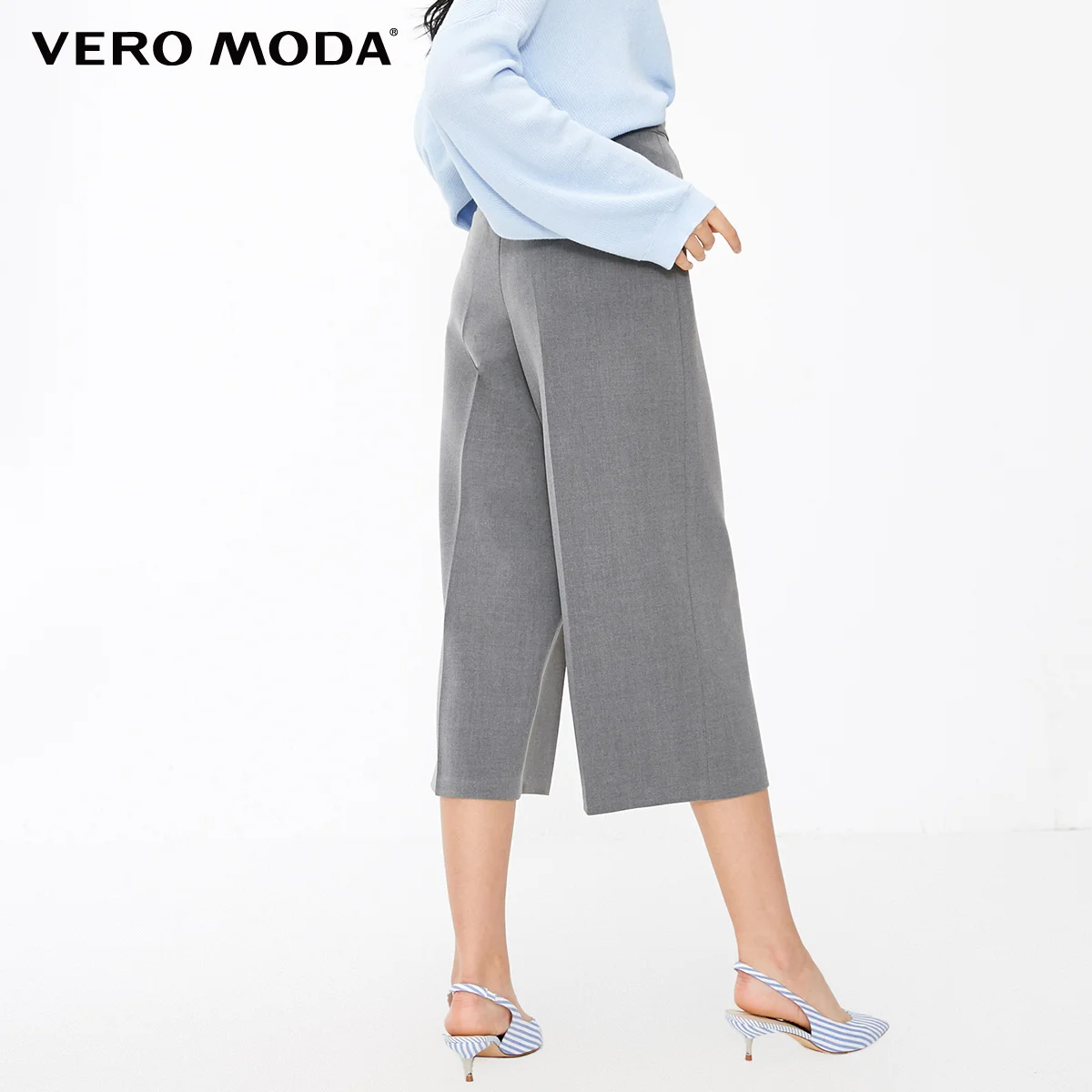 Vero Moda новые женские свободные декоративные пуговицы широкие брюки Капри | 31836J521