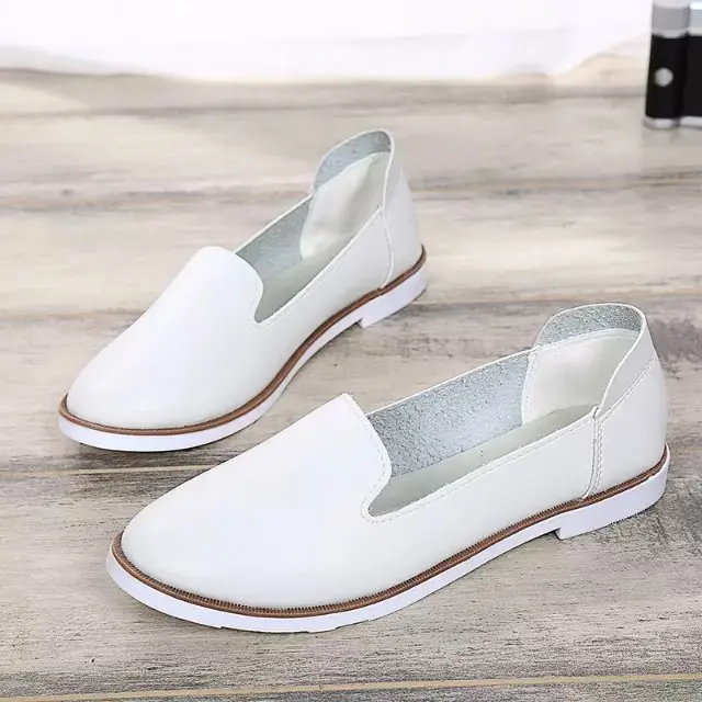 summer 2015 British wind with low side small white shoes round head foot doug institute women's peas | Обувь