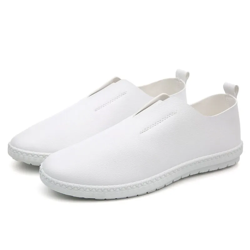 Mengyusha Men'S Casual Driving Shoes Slip-On City Loafers Male Genuine Leather Upper Soft Moccasin Flats Simple Gommino Men Navy | Обувь
