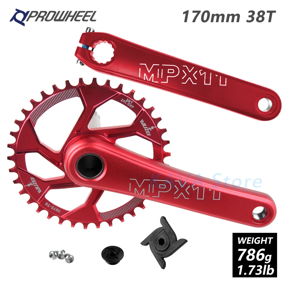 170mm red 38T MTB велосипед кривошипно костюм звездочки 170/175 мм горный велосипед звездочка цепной передачи узкая широкая цепь из колец цепь 30/32/34/36/38T передняя Звездочка для SRAM GXP XX1 X9 модными принтами XO - Цвет: 170mm red 38T