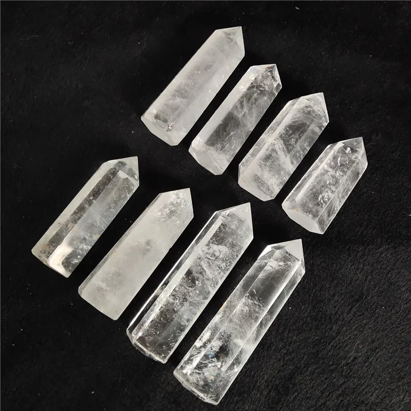 

Cheap hot natural hand-carved clear quartz point healing of crystal wand