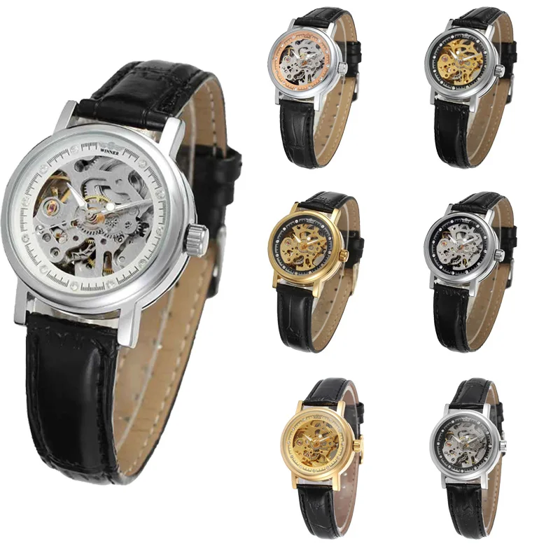 Новинка победитель повседневные часы женские деловые с скелетом автоматические
