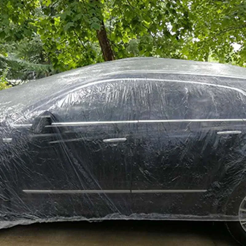 Чехол для автомобиля прозрачный пластиковый временная одноразовая
