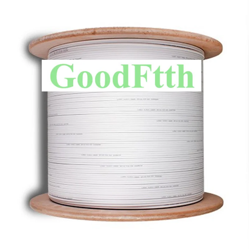 Плоский кабель FTTH SM G657A2 1-жильный белый LSZH GoodFtth 1 км 5 2 3