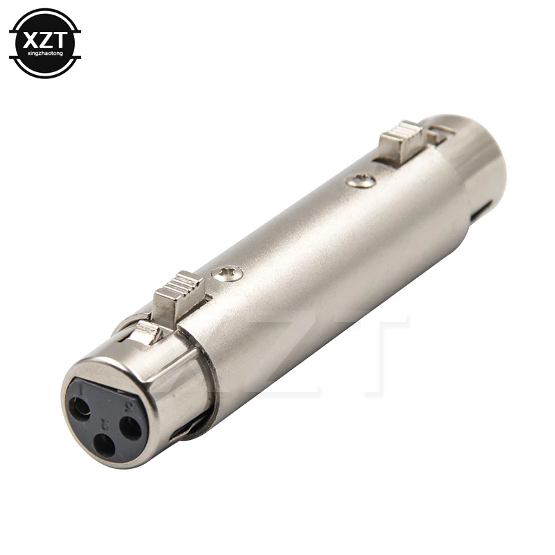 Новый 3 контактный разъем XLR Мама в мама соединитель для микрофона динамика