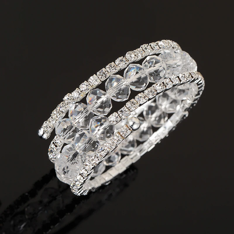 YFJEWE Новый Модный свадебный элегантный браслет для невесты с кристаллами