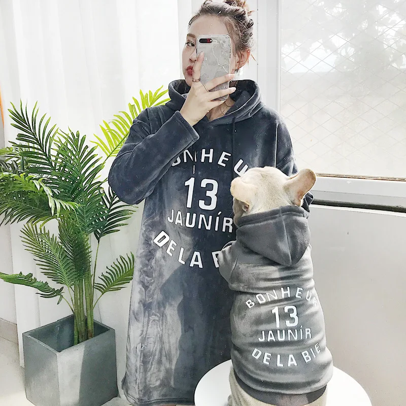 Флисовая семейная Одежда для собак одежда родителей и детей зимняя теплая куртка