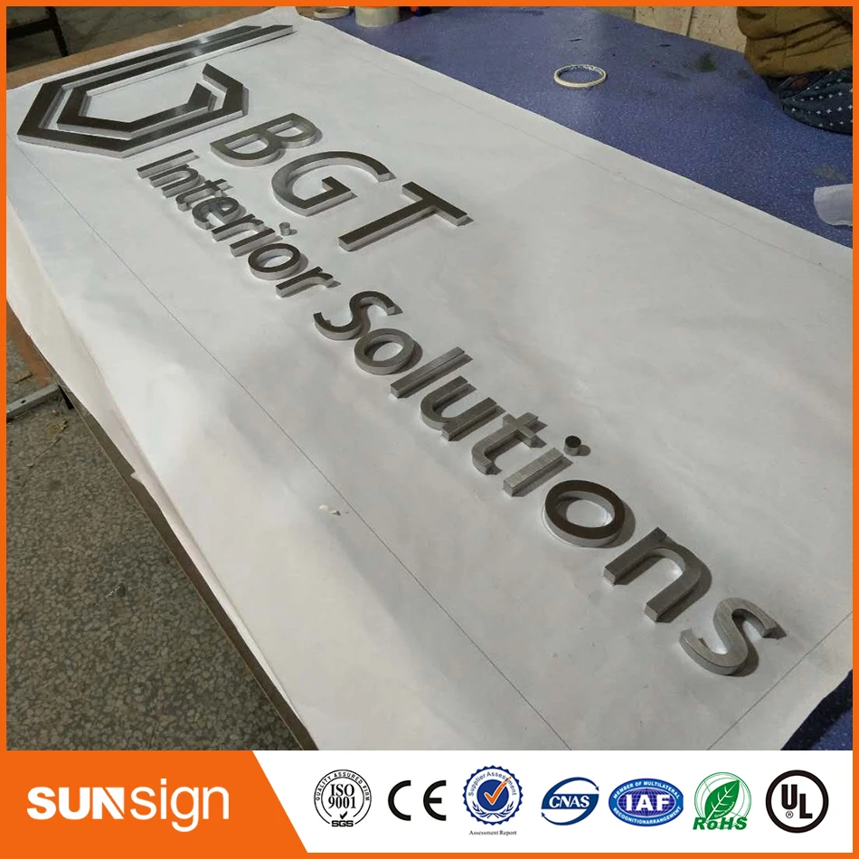3D no light channel letter with car paint stainless steel letters