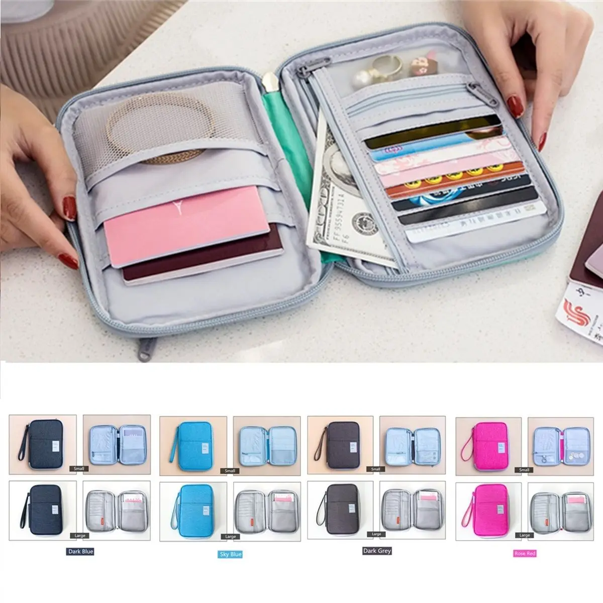 RFID Blocking Passport Holder Waterproof Travel Wallet Credit Card Wallets Organizer Travel Accessories Document Bag Cardholder
