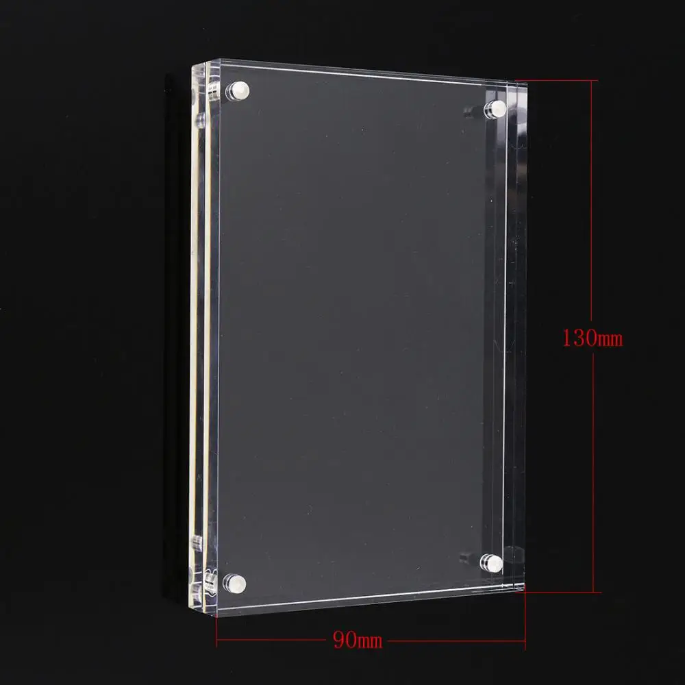 90x130x20mm Высокое качество Акриловые фоторамки сильная Магнитная кристальная рамка подарки на день рождения 5 дюймов 6 дюймов 7 дюймов 8 дюймов прямоугольная рамка для фото - Цвет: 90x130x20mm