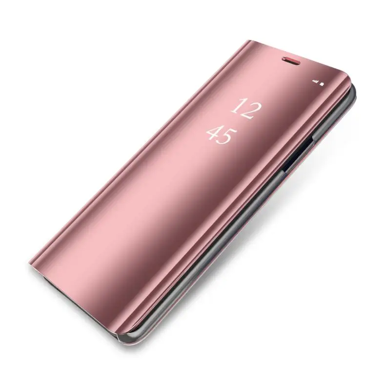 Для samsung Galaxy S10 S9 S8 Plus S10e S10Plus чехол тонкий модный зеркальный чехол для макияжа с подставкой кожаный чехол для смартфона