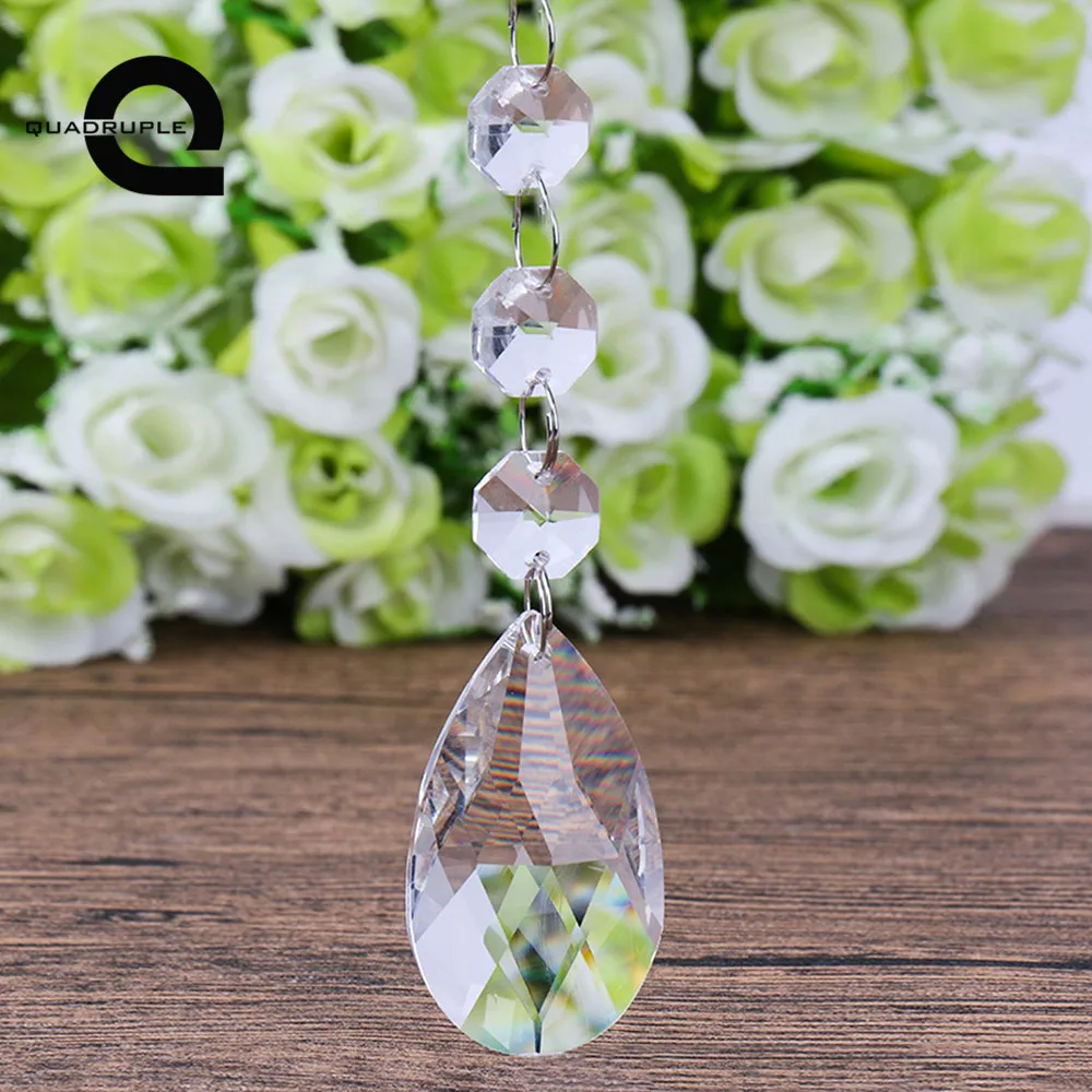 Четыре 10 шт. акриловые прозрачные хрустальные бусины подвески гирлянды для