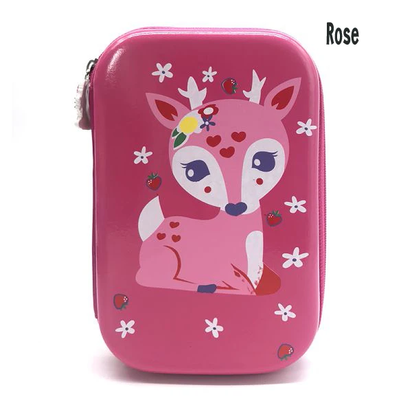 Rose deer Пенал Estuche Эсколар Kalemlik животного КАЛЕМ Kutusu Estuches Para El колеги коробка школы Kawaii карандаш большой единорог - Цвет: Rose deer