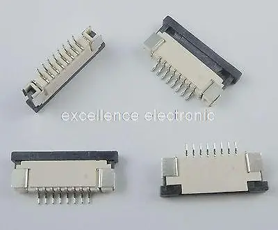 50 шт. FPC FFC 1 мм Шаг 8 контактный ящик тип плоский соединитель нижний контакт|contact