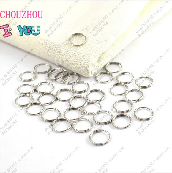500 шт./лот Diy аксессуары 10 мм брелок для ключей маленький круг стальной провод|ring