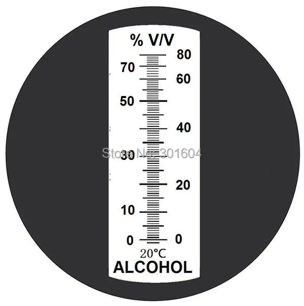 Новое поступление ручной спиртовой рефрактометр 0-80% Vol для вина пива виски Wodca |