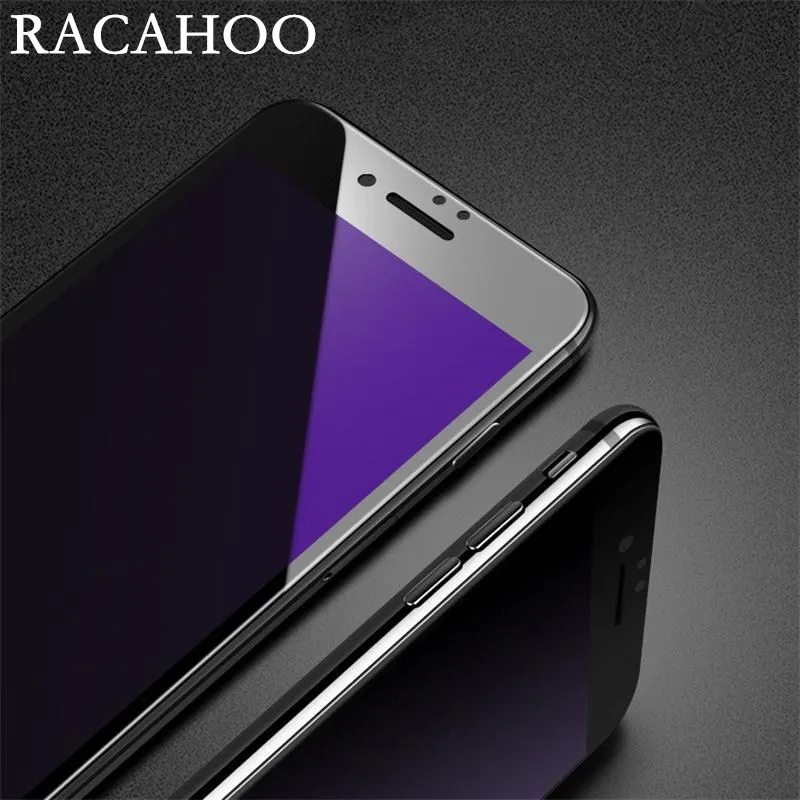 Racahoo закаленное Стекло для Apple IPhone X 8 7 Plus 3D edge Full Cover Anti UV синий свет Экран протектор