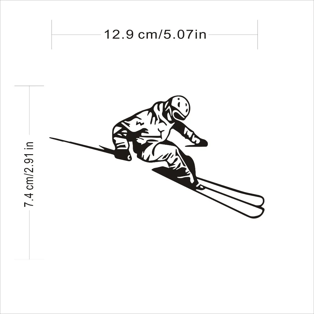 Tancredy 12,9*7,4 см лыжники наклейки и наклейки для автомобиля Стайлинг мотоцикла украшения двери кузова окна виниловые автомобильные аксессуары
