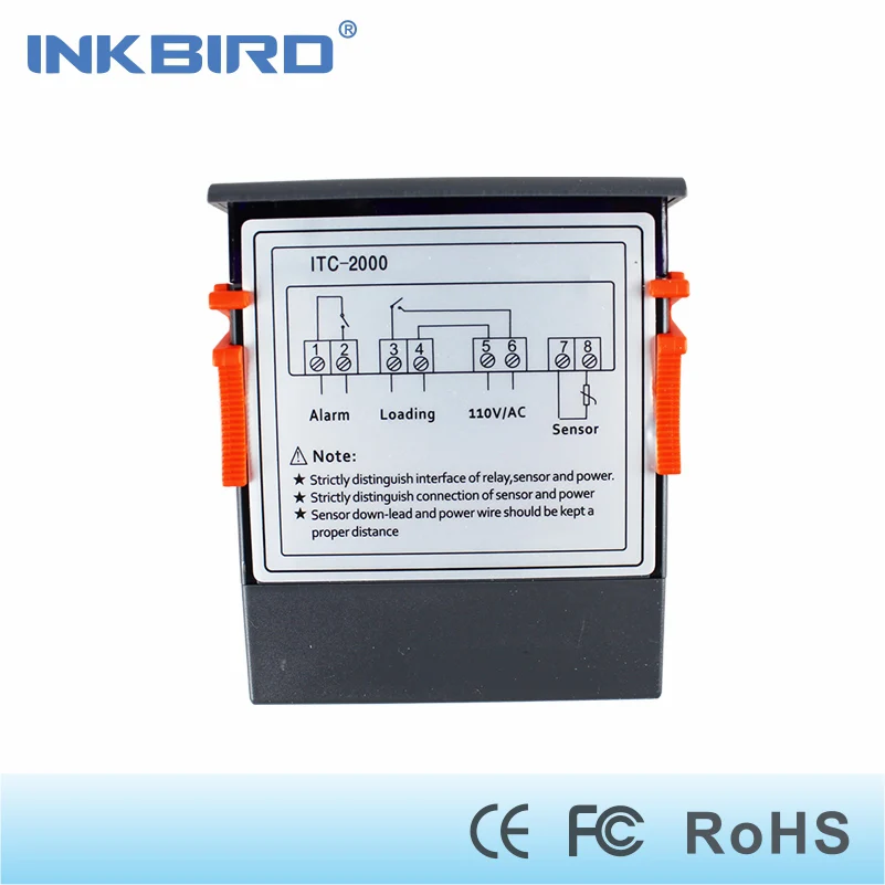 Inkbird ITC-2000 Одно реле и один сигнал тревоги выход цифровой регулятор температуры градусов F и C термостат с датчиком