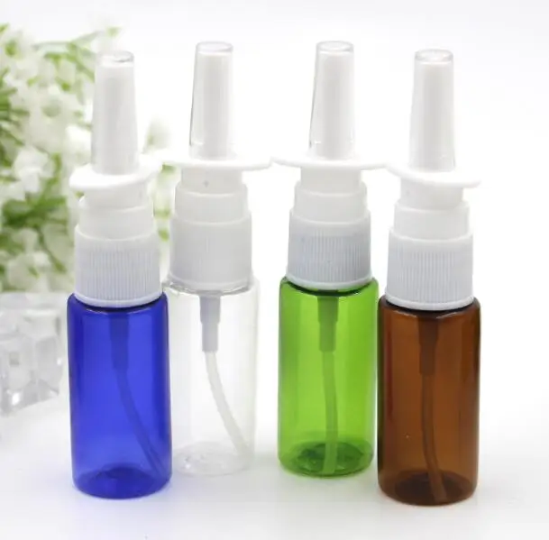 

2Pc/Lot 10ml 15ml 20ml 30ml Empty bottle Plastic Nasal Spray Bottles Pump Sprayer Mist Nose Spray Refillable Bottles For Medical