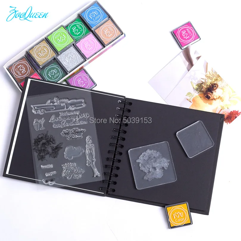 Прозрачный акриловый штамповочный блок инструмент для скрапбукинга/Набор