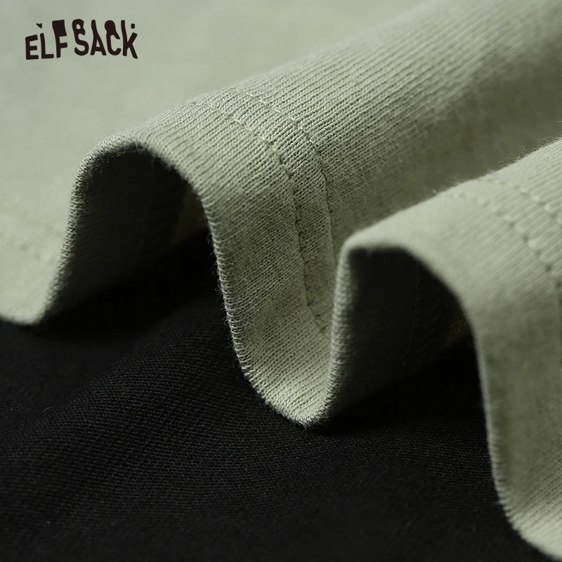 Женское свободное платье ELF SACK цвет хаки винтажное хлопчатобумажное с завязками