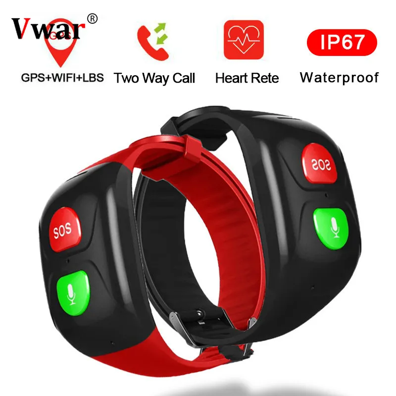 Смарт-браслет Vwar SOS, gps, Wi-Fi, для пожилых людей, умные часы, для плавания, пульсометр, пульт дистанционного управления, браслет для звонков, смарт-браслет для пожилых людей
