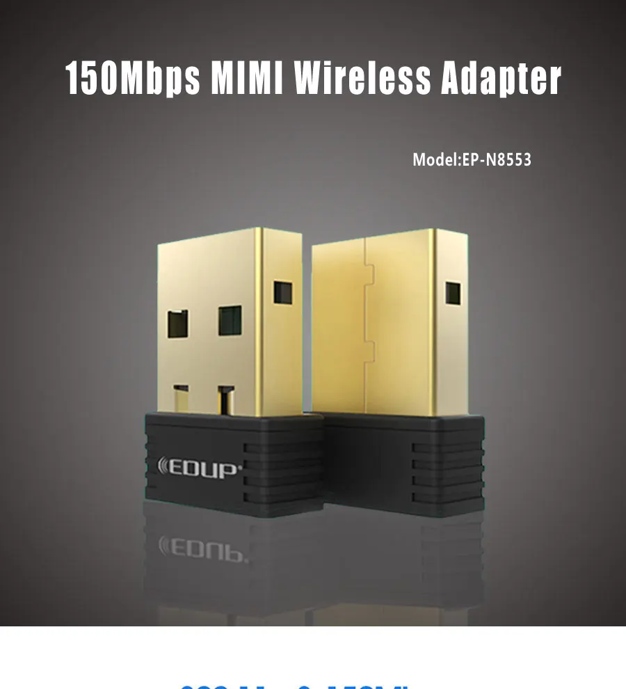 EDUP сетевая карта mini usb беспроводной wifi адаптер 150 Мбит/с Wi-Fi приемник 802.11n usb ethernet адаптер Поддержка для ПК Windows Mac