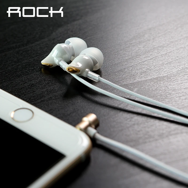Оригинальные наушники Rock Nano Zircon, стерео наушники, гарнитура 3,5 мм, наушники-вкладыши для IPhone, samsung, с микрофоном и пультом дистанционного управления