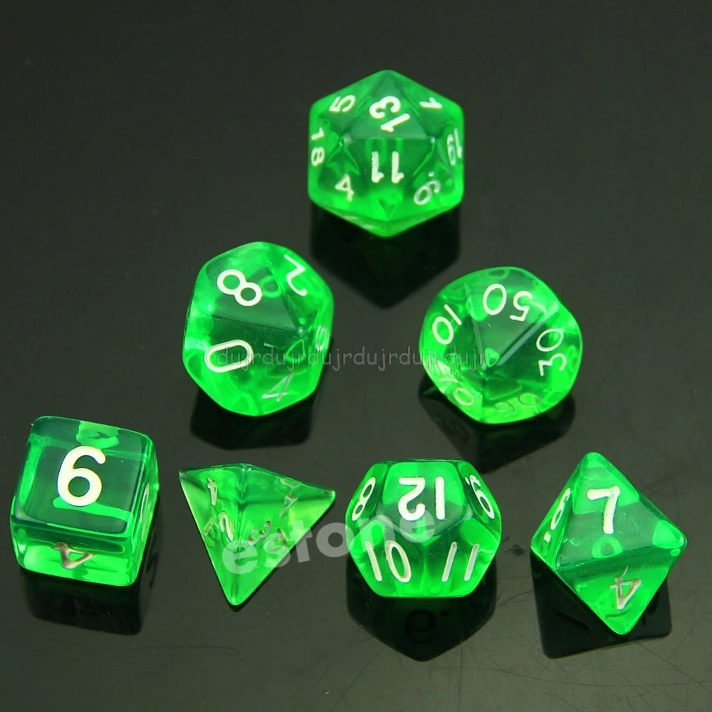 MTG RPG D& D DND Poly Dice настольная игра Набор из 7 сторонних штампов D4 D6 D8 D10 D12 D20 N06 Прямая поставка
